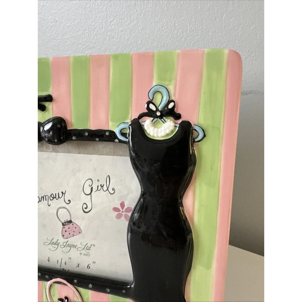 Vintage Glamour Girl Ceramic Photo Frame Suits 4 1/4